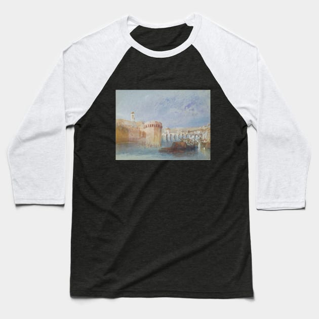 Angers - The Walls of Doutre with the Tower of the Church of La Trinite, 1826 Baseball T-Shirt by Art_Attack